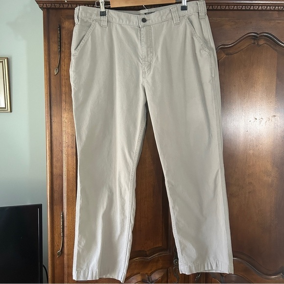 Carhartt Cargo Pants Tan Rugged Flex Relaxed Fit Canvas Workpant BN2291 W38 L30 - Picture 4 of 15